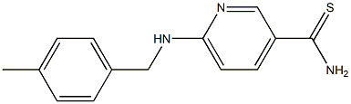 6-[(4-methylbenzyl)amino]pyridine-3-carbothioamide Struktur