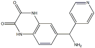 6-[amino(pyridin-4-yl)methyl]-1,2,3,4-tetrahydroquinoxaline-2,3-dione Struktur