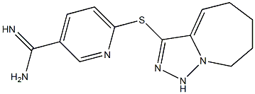 6-{5H,6H,7H,8H,9H-[1,2,4]triazolo[3,4-a]azepin-3-ylsulfanyl}pyridine-3-carboximidamide Struktur