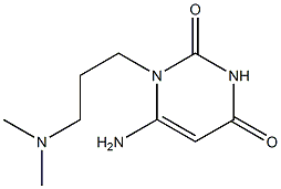 6-amino-1-[3-(dimethylamino)propyl]-1,2,3,4-tetrahydropyrimidine-2,4-dione Struktur