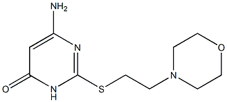 6-amino-2-{[2-(morpholin-4-yl)ethyl]sulfanyl}-3,4-dihydropyrimidin-4-one Struktur