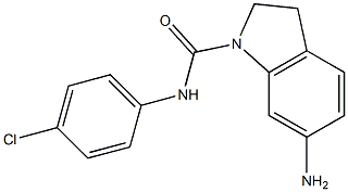 6-amino-N-(4-chlorophenyl)-2,3-dihydro-1H-indole-1-carboxamide Struktur