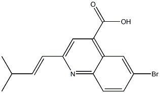 6-bromo-2-[(1E)-3-methylbut-1-enyl]quinoline-4-carboxylic acid Struktur