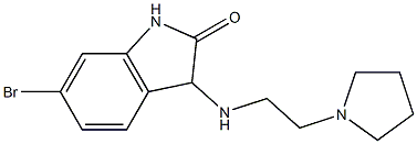 6-bromo-3-{[2-(pyrrolidin-1-yl)ethyl]amino}-2,3-dihydro-1H-indol-2-one Struktur