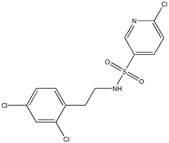 6-chloro-N-[2-(2,4-dichlorophenyl)ethyl]pyridine-3-sulfonamide Struktur