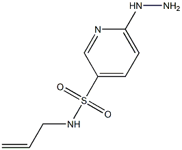 6-hydrazinyl-N-(prop-2-en-1-yl)pyridine-3-sulfonamide Struktur