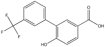 6-hydroxy-3'-(trifluoromethyl)-1,1'-biphenyl-3-carboxylic acid Struktur