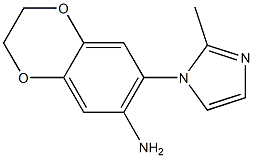 7-(2-methyl-1H-imidazol-1-yl)-2,3-dihydro-1,4-benzodioxin-6-amine Struktur