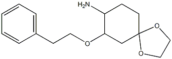 7-(2-phenylethoxy)-1,4-dioxaspiro[4.5]decan-8-amine Struktur