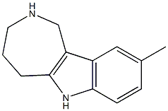 9-methyl-1H,2H,3H,4H,5H,6H-azepino[4,3-b]indole Struktur