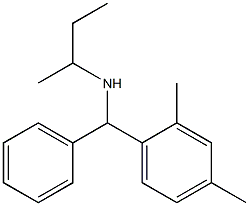 butan-2-yl[(2,4-dimethylphenyl)(phenyl)methyl]amine Struktur