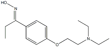 diethyl(2-{4-[1-(hydroxyimino)propyl]phenoxy}ethyl)amine Struktur