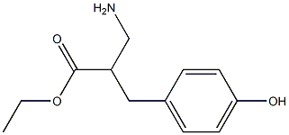 ethyl 3-amino-2-[(4-hydroxyphenyl)methyl]propanoate Struktur