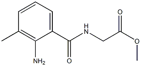 methyl [(2-amino-3-methylbenzoyl)amino]acetate Struktur