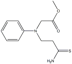 methyl [(3-amino-3-thioxopropyl)(phenyl)amino]acetate Struktur