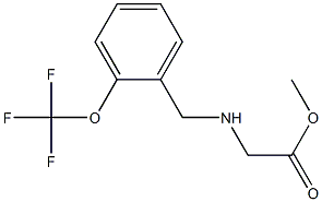 methyl 2-({[2-(trifluoromethoxy)phenyl]methyl}amino)acetate Struktur