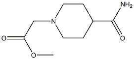 methyl 2-(4-carbamoylpiperidin-1-yl)acetate Struktur