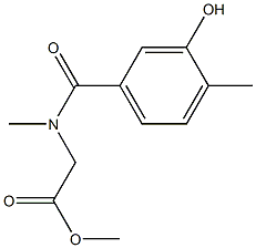 methyl 2-[(3-hydroxy-4-methylphenyl)-N-methylformamido]acetate Struktur