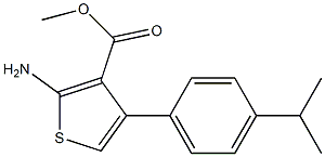 methyl 2-amino-4-[4-(propan-2-yl)phenyl]thiophene-3-carboxylate Struktur