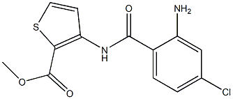 methyl 3-[(2-amino-4-chlorobenzene)amido]thiophene-2-carboxylate Struktur