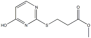 methyl 3-[(4-hydroxypyrimidin-2-yl)sulfanyl]propanoate Struktur