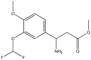 methyl 3-amino-3-[3-(difluoromethoxy)-4-methoxyphenyl]propanoate Struktur