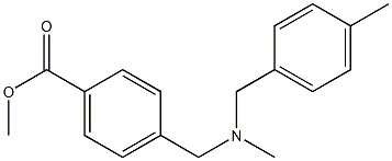 methyl 4-({methyl[(4-methylphenyl)methyl]amino}methyl)benzoate Struktur