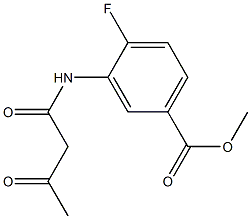 methyl 4-fluoro-3-(3-oxobutanamido)benzoate Struktur