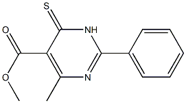 methyl 4-methyl-2-phenyl-6-thioxo-1,6-dihydropyrimidine-5-carboxylate Struktur