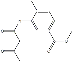 methyl 4-methyl-3-(3-oxobutanamido)benzoate Struktur