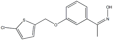 N-(1-{3-[(5-chlorothiophen-2-yl)methoxy]phenyl}ethylidene)hydroxylamine Struktur