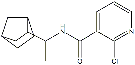 N-(1-{bicyclo[2.2.1]heptan-2-yl}ethyl)-2-chloropyridine-3-carboxamide Struktur