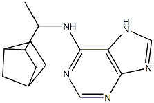 N-(1-{bicyclo[2.2.1]heptan-2-yl}ethyl)-7H-purin-6-amine Struktur