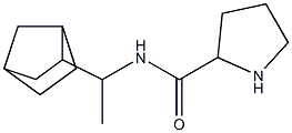 N-(1-{bicyclo[2.2.1]heptan-2-yl}ethyl)pyrrolidine-2-carboxamide Struktur