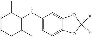 N-(2,6-dimethylcyclohexyl)-2,2-difluoro-2H-1,3-benzodioxol-5-amine Struktur