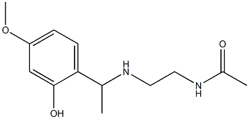 N-(2-{[1-(2-hydroxy-4-methoxyphenyl)ethyl]amino}ethyl)acetamide Struktur