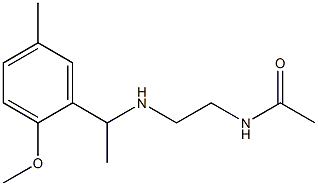 N-(2-{[1-(2-methoxy-5-methylphenyl)ethyl]amino}ethyl)acetamide Struktur