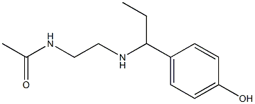 N-(2-{[1-(4-hydroxyphenyl)propyl]amino}ethyl)acetamide Struktur