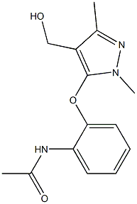 N-(2-{[4-(hydroxymethyl)-1,3-dimethyl-1H-pyrazol-5-yl]oxy}phenyl)acetamide Struktur