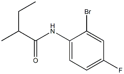 N-(2-bromo-4-fluorophenyl)-2-methylbutanamide Struktur