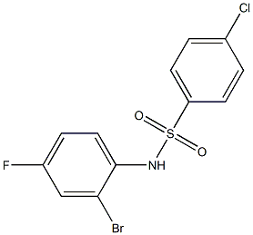 N-(2-bromo-4-fluorophenyl)-4-chlorobenzene-1-sulfonamide Struktur