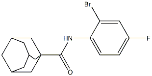 N-(2-bromo-4-fluorophenyl)adamantane-1-carboxamide Struktur