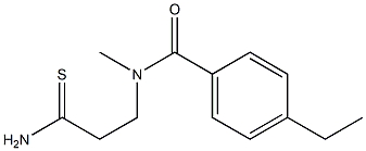 N-(2-carbamothioylethyl)-4-ethyl-N-methylbenzamide Struktur