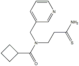 N-(2-carbamothioylethyl)-N-(pyridin-3-ylmethyl)cyclobutanecarboxamide Struktur