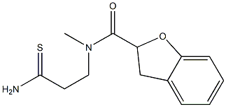 N-(2-carbamothioylethyl)-N-methyl-2,3-dihydro-1-benzofuran-2-carboxamide Struktur