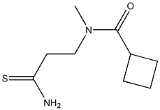 N-(2-carbamothioylethyl)-N-methylcyclobutanecarboxamide Struktur