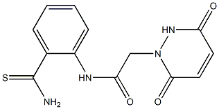 N-(2-carbamothioylphenyl)-2-(3,6-dioxo-1,2,3,6-tetrahydropyridazin-1-yl)acetamide Struktur