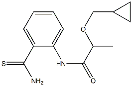 N-(2-carbamothioylphenyl)-2-(cyclopropylmethoxy)propanamide Struktur