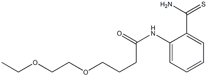 N-(2-carbamothioylphenyl)-4-(2-ethoxyethoxy)butanamide Struktur