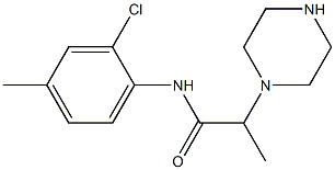 N-(2-chloro-4-methylphenyl)-2-(piperazin-1-yl)propanamide Struktur